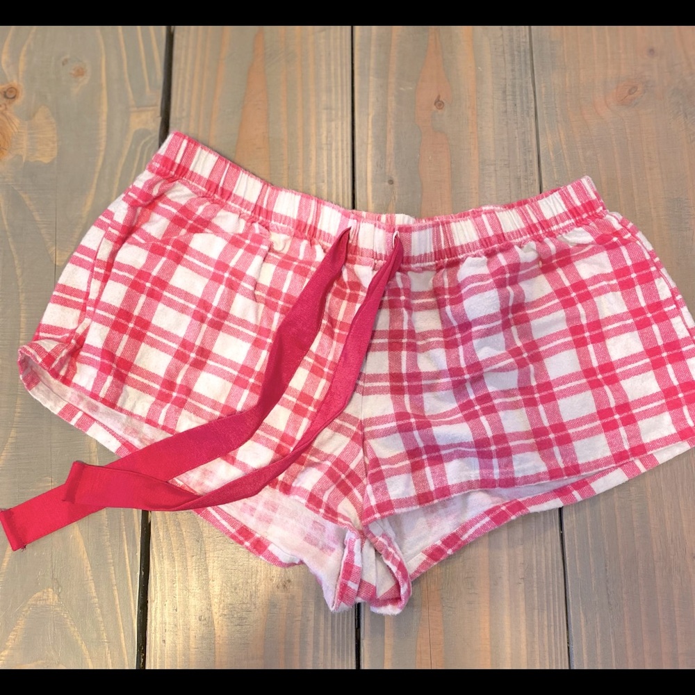 Pajama shorts, forever 21, size small, pink and white plaid